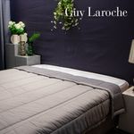 Guy Laroche Semi-Micro Fiber Dandy Grey Comforter High Density Quilted Premium Bedding for All Seasons _ Made in Korea